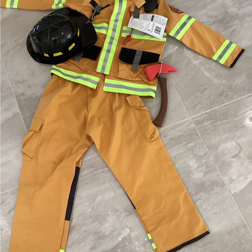 Kids Firefighter Costume with Helmet